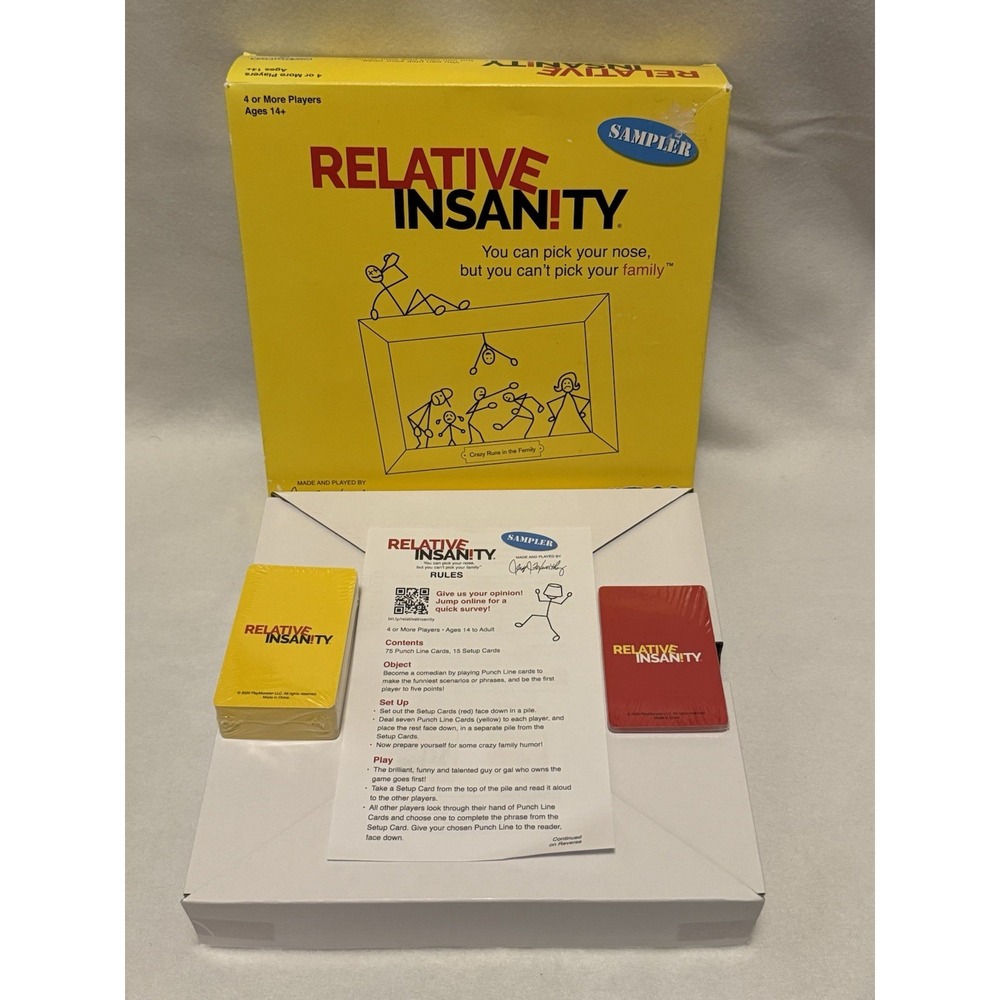 Relative Insanity Card Game Sampler Sealed Decks Complete Party Game Ages 14+ - Picture 1 of 2
